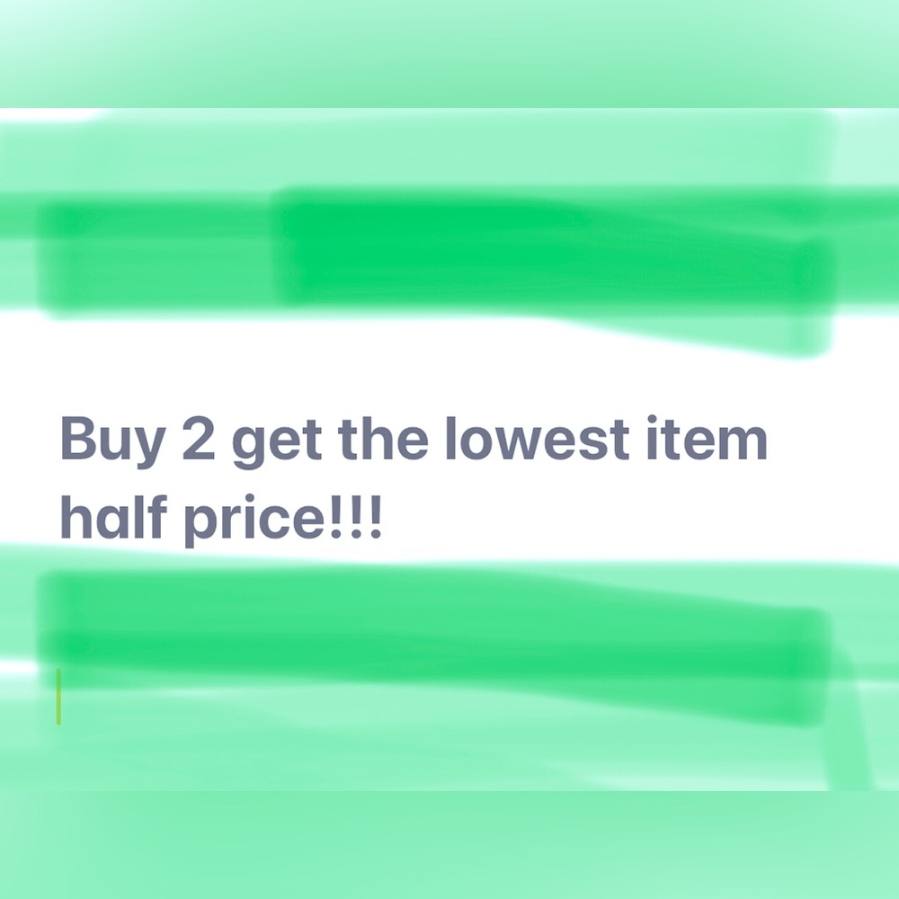 Buy 2 get 2nd item 50% off!